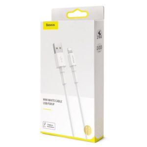 Baseus Mini USB Lightning Cable 2 4A 1m White 16348 8