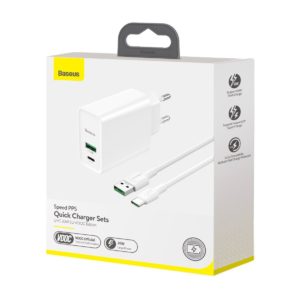 Baseus Speed PPS Quick Charger C A 30W EU VOOC Edition With 1m 5A U C Flash Cable White 18448 4