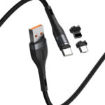 USB Baseus Fast 4in1 USB to USB C Lightning Micro 3A 1m gray black 19243 1