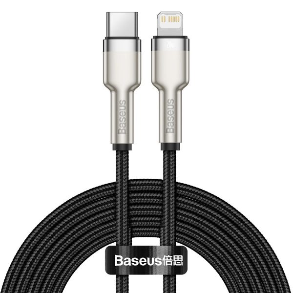 USB C cable for Lightning Baseus Cafule PD 20W 2m black 19706 1