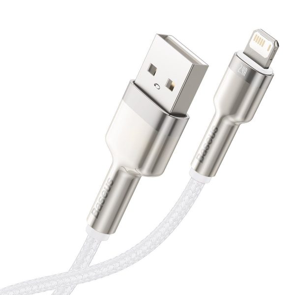 USB cable for Lightning Baseus Cafule 2 4A 1m white 19713 3
