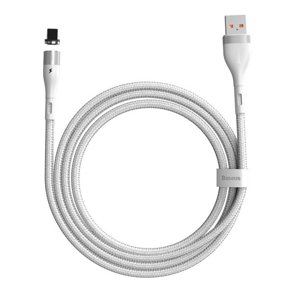 USB magnetic cable Lightning Baseus Zinc 2 4A 1m white 19529 2