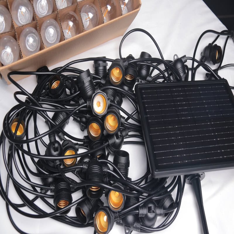smartcell ljusslinga m solceller m e27 led